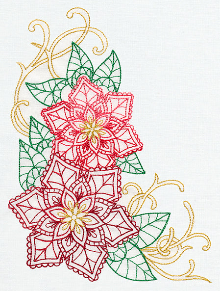 Delicate December - Poinsettias