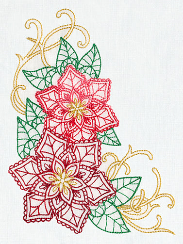 Delicate December - Poinsettias