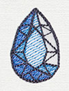 Snow Queen - Teardrop Gem