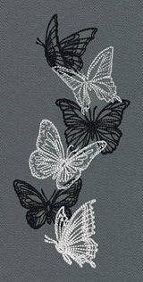 Flight & Dark Butterflies - Vertical Border