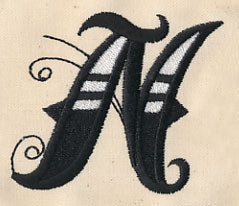 Inked Letter N