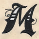 Inked Letter M