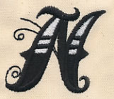 Inked Letter N