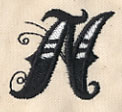 Inked Letter N