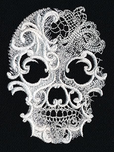 た*き様 SKULL SHIRRING EMBROIDERY LONG SLEE Ghost Baroque - Skull – Urban Threads