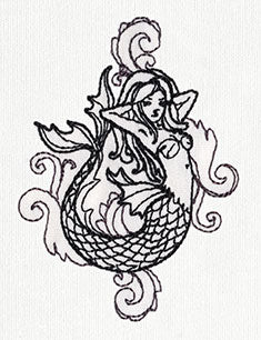 Toile Noir - Mermaid