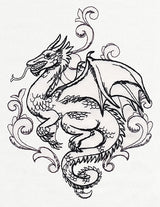 Toile Noir - Dragon