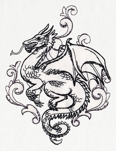 Toile Noir - Dragon