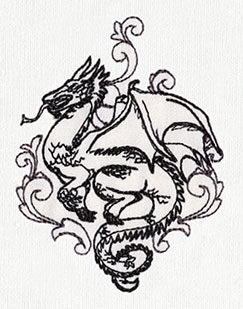 Toile Noir - Dragon
