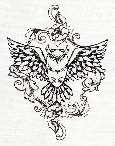 Toile Noir - Owl