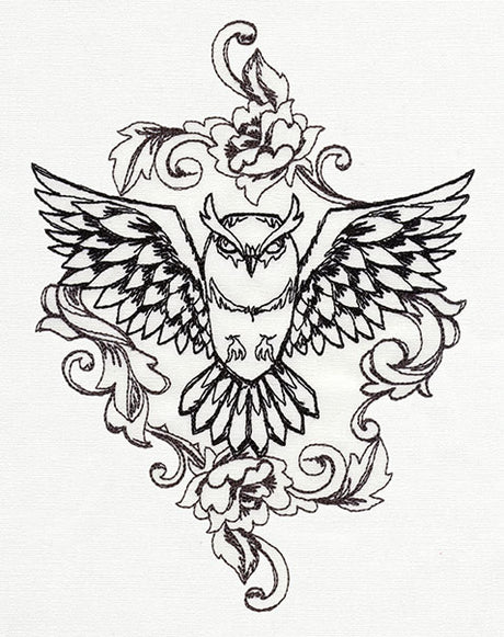 Toile Noir - Owl