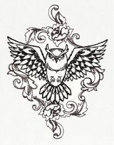 Toile Noir - Owl