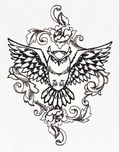 Toile Noir - Owl