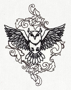 Toile Noir - Owl