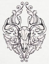 Toile Noir - Deer Skull