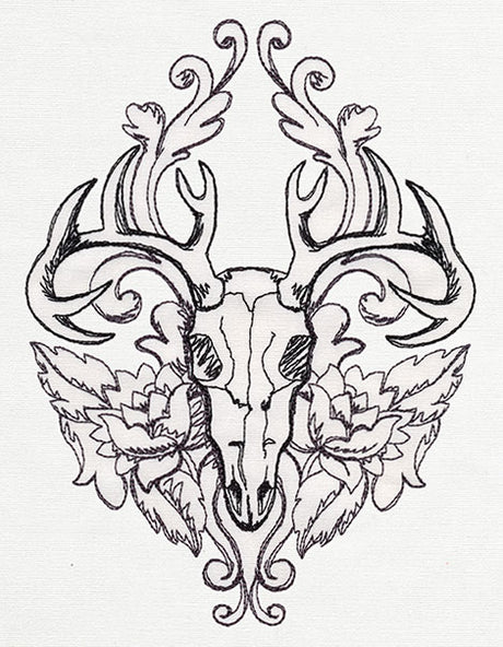 Toile Noir - Deer Skull