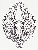 Toile Noir - Deer Skull