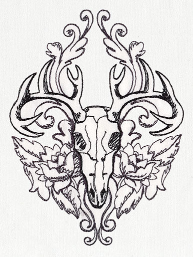 Toile Noir - Deer Skull