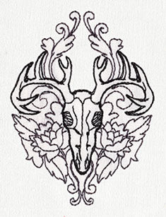 Toile Noir - Deer Skull