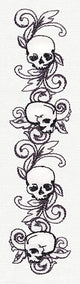 Toile Noir - Skull Border Vertical
