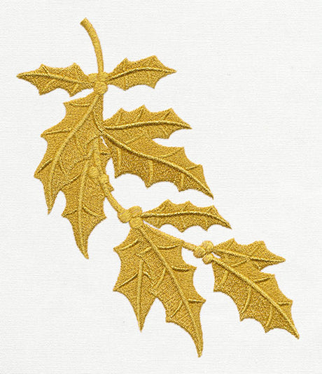 Gilded Holly Flourish
