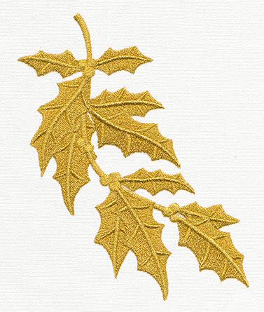 Gilded Holly Flourish