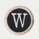 Typewriter Letter W