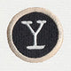 Typewriter Letter Y