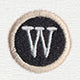 Typewriter Letter W
