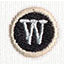 Typewriter Letter W