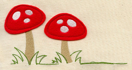 Tiny Mushrooms (Applique)