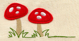 Tiny Mushrooms (Applique)