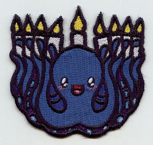 Octopus Menorah (Applique)