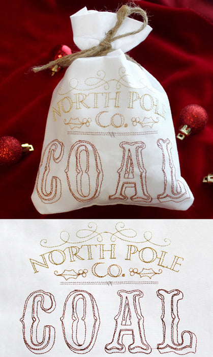 Wrapped Up - North Pole Coal Bag (In the Hoop)