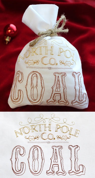 Wrapped Up - North Pole Coal Bag (In the Hoop)