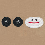 Noggin Nanimals - Sock Monkey Face (Applique)Split