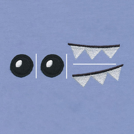 Noggin Nanimals - Shark Face (Applique) (Split)