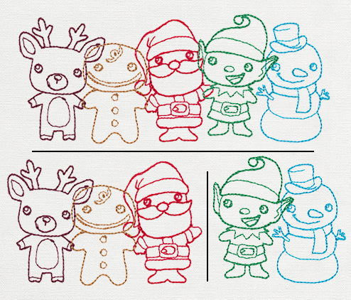Christmas Friends Border (Split)