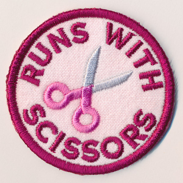 Crafty Merit Badges - Runs with Scissors (Patch)