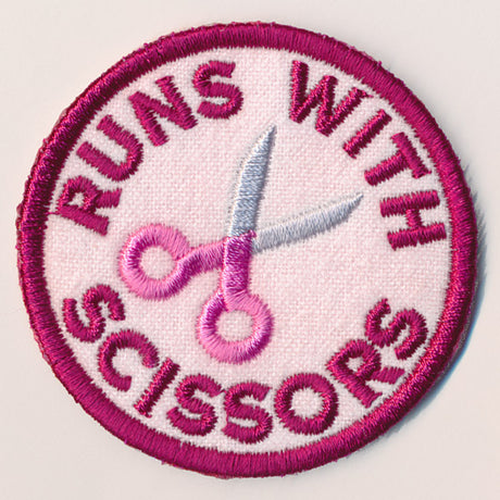 Crafty Merit Badges - Runs with Scissors (Patch)