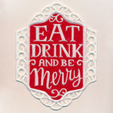Be Merry Bottle Label (In the Hoop)