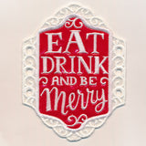 Be Merry Bottle Label (In the Hoop)
