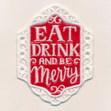 Be Merry Bottle Label (In the Hoop)