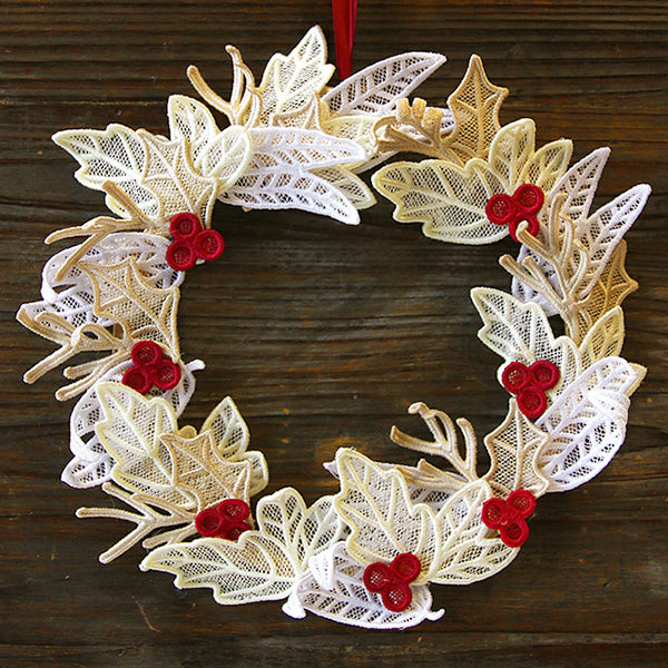 Lush Yuletide Wreath (Lace)