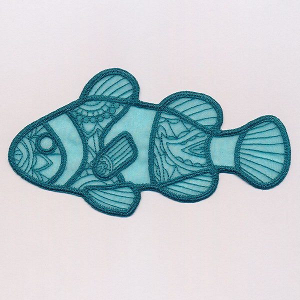 Sea Glass - Clownfish (Freestanding Organza)