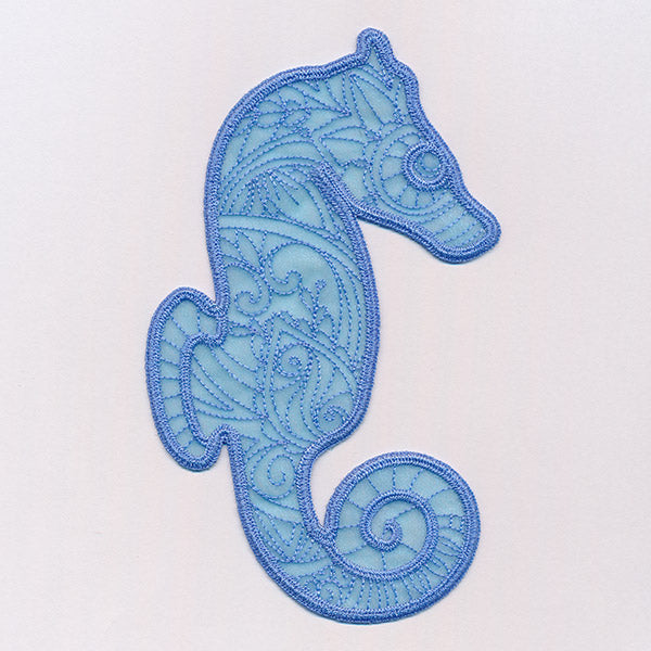Sea Glass - Seahorse (Freestanding Organza)