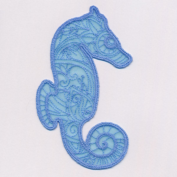 Sea Glass - Seahorse (Freestanding Organza)