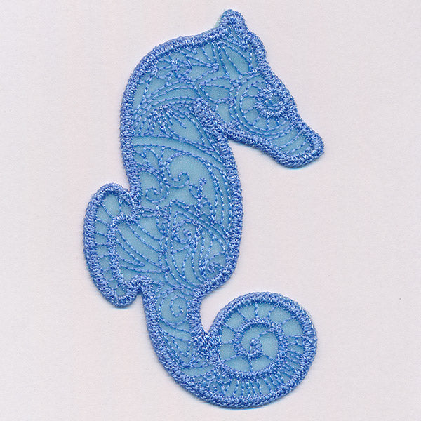Sea Glass - Seahorse (Freestanding Organza)