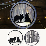 Winter Woodland Foxes Shadowbox (Organza)