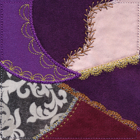 Crazy Quilt Block - Spiral (In-the-Hoop)